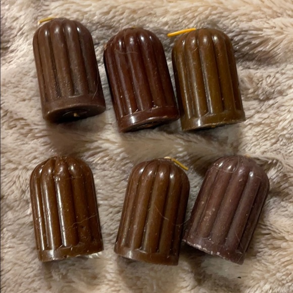 Six Chocolate Color Home Interior candles z-no box - Picture 1 of 2